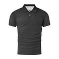 thumbnail image 5 of Stamzod Plus Size Mens Golf Shirts Summer Patchwork Print Short Sleeve Pullover Tops Turndown Casual Shirt for Men Black-3 XXXL, 5 of 5