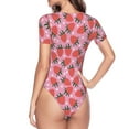 thumbnail image 4 of Naloa Strawberry Women's Short-Sleeved Onesie, One-Piece Swimsuit for Parties, dates, clubs - X-Large, 4 of 9