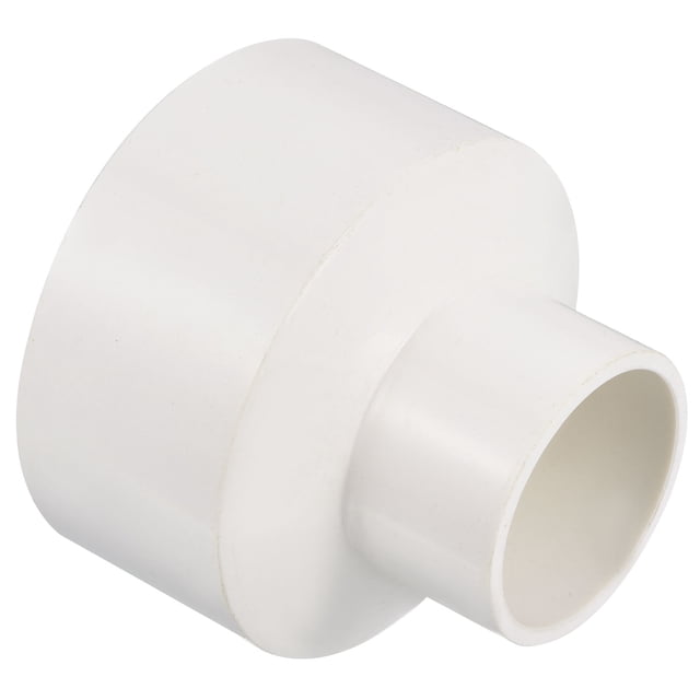 Unique Bargains Raccord Droit pour Tuyau de Réducteur en PVC 75x40mm, Blanc