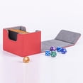 thumbnail image 3 of Estuche de cartas de PU Baoblaze 2 piezas Organizador de almacenamiento Rojo y verde, 3 of 8