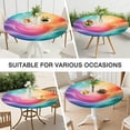 thumbnail image 7 of Rainbow Tie Dye Swirl Pattern Round Fitted Tablecloth with Elastic Edge,Dining Table Cover Waterproof,Outdoor Round Tablecloth for Camping,Dining,Indoor and Outdoor, 7 of 7