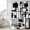 Black, variant on Black Grey Geometric Waterproof Shower Curtain, Large 72"x84" Washable Polyester Fabric Shower Curtains for Bathroom, Modern Abstract Art White Decorative Bathtub Curtain Sets with Hooks