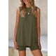 thumbnail image 3 of Pijama PRETTYGARDEN Conjunto de 2 Piezas con Shorts Lounge Verde Militar Talla M, 3 of 8