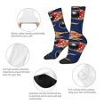thumbnail image 3 of Yiaed Bowling Ball And Flame Print Great elasticity Crew Socks Sports socks for Men and Women, 3 of 5
