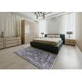 thumbnail image 4 of Ahgly Company Indoor Square Mid-Century Modern Gray Oriental Area Rugs, 4' Square, 4 of 6