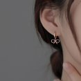 thumbnail image 2 of Sterling Silver Bow Huggie Hoop Earrings for Women Teens Bowknot Small Hoop Earrings Huggie Drop, 2 of 10