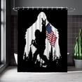 thumbnail image 4 of Bigfoot Shower Curtains Bigfoot Back Waterproof Bathroom Curtains with Hooks, Unique Bigfoot and the American Flag Themed Bathroom Decor, 4 of 6