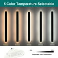 thumbnail image 5 of Melucee 2 Pack Outdoor LED Wall Lights, 48 inch Modern Exterior Lighting Fixtures LED Linear Outdoor Wall Sconces Lighting for Porch Patio, 5 of 6