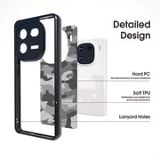 IBMRS [Precise Cutouts for Camera Lens] vivo iqoo 12 Case, Shockproof Phone Cover (Camo Black)