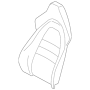 Genuine OE Porsche Seat Back Cover - 9J1-881-806-N-BI0