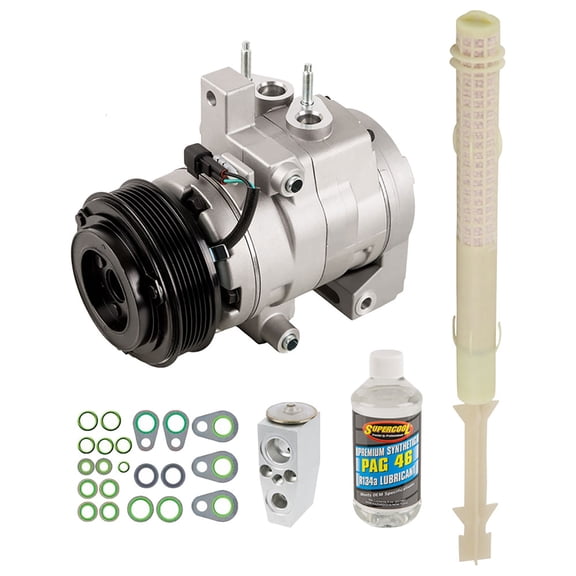 AC Compressor w/ A/C Accumulator Drier Expansion Valve Oil & O-Rings For Ford F-150 F150 5.0L V8 2011 2012 2013 2014 - BuyAutoParts