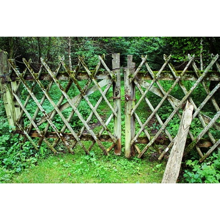 Canvas Print Battens Limit Wood Fence Paling Protection Fence Stretched Canvas 10 x