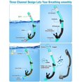 thumbnail image 3 of Set de snorkel Vengreedo con aletas para adultos, equipo de snorkel, 3 of 8