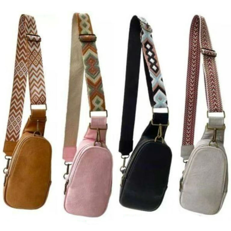 Vintage Style Sling Bag With Lock, Guitar Strap Crossbody Bag, Women's  Small Pu Leather Chest Purse - Temu