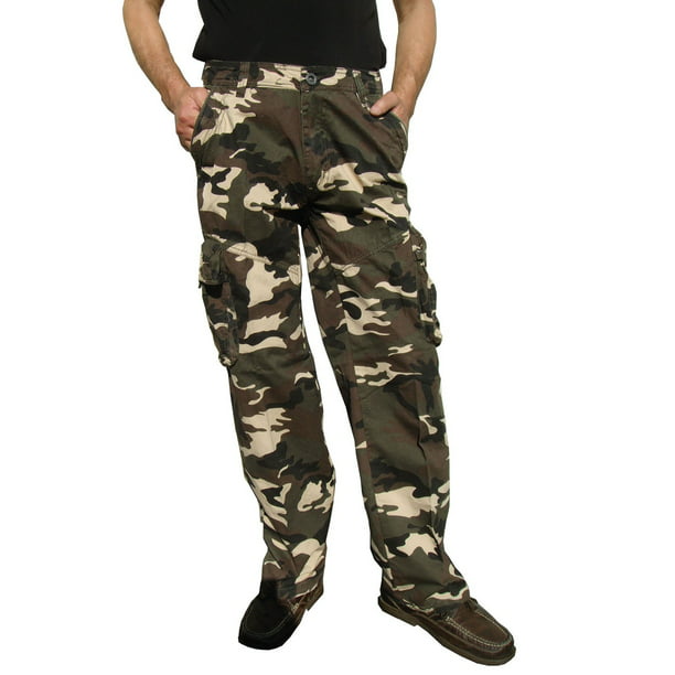 Mens Military-Style Camoflage Cargo Pants #27C3 34x34_DE - Walmart.com ...
