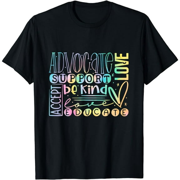 Advocate Love Support Accept Be Kind Autism Awareness Women Cotton T-Shirt