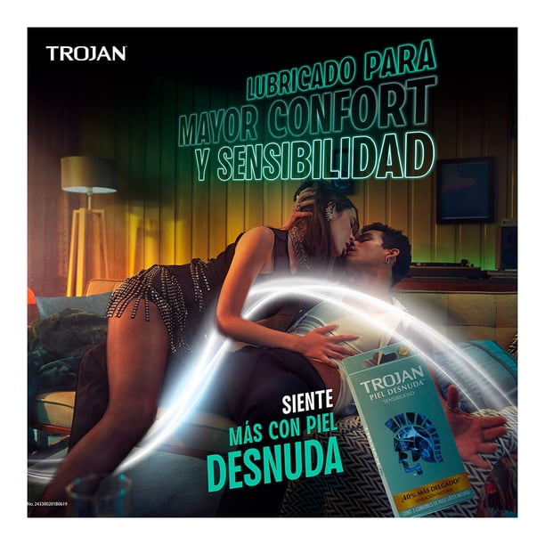 Trojan Condones Piel Desnuda Sensibilidad Caja con 15 piezas. 40% ms  Delgado, Sensacin Natural con Lubricante Premium. Seguridad Comprobada |  Walmart en lnea