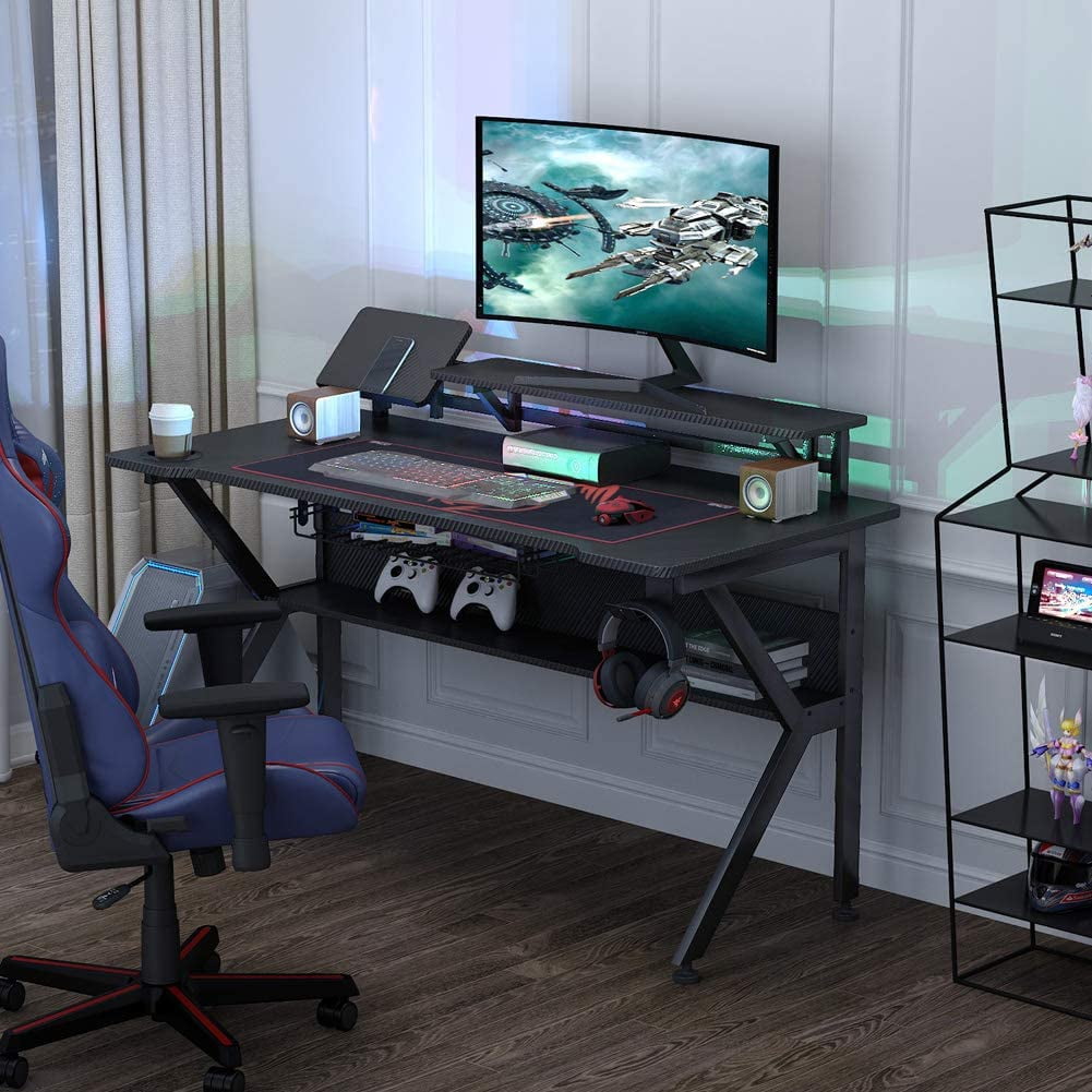 Gaming Desk 47 inch PC Computer Desk, Home Office Desk Gaming Table K ...