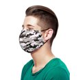 thumbnail image 3 of Cloth Face Mask Reuseable Washable Fabric Cover,2 Pack Grey/Camo Grey, 3 of 4