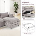 thumbnail image 4 of Bonzy Home Modular Sectional Sofa, L‑Shaped Couch, Ultra‑Comfort Seating – Configurable for Living Room & Family Room Gray, 4 of 9