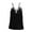 Black, variant on Women Velvet V Neck Lace Cami Tank Tops