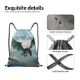 thumbnail image 4 of Fuzoiu Cloud Sky Green Dragon Print Drawstring Backpack for Gym, Travel, Yoga,Sports Sackpack String Bag for Women Men-Medium, 4 of 6