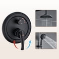 thumbnail image 6 of Boyel Living 8.3" Shower Faucet Set Wall-Mounted Rain Shower Faucet with Pressure Balanced Valve锛孧atte Black, 6 of 8