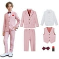 thumbnail image 3 of Boys Suit for Kids Wedding Ring Bearer Outfit Boy Formal Suits 6 Piece Slim Fit Dresswear Suit Set, 3 of 9