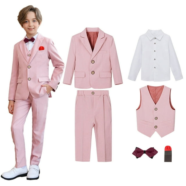 Ensemble de Tenue Formelle pour Garçons Tout-Petits Chemise Pantalon Nœud Costume Formel Classique