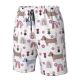 thumbnail image 5 of Naloa Cute Dog Men's Beach Shorts, Surfing shorts, Swim trunks, Quick Dry Swim Trunks for Surfing Beach Fun - Small, 5 of 9
