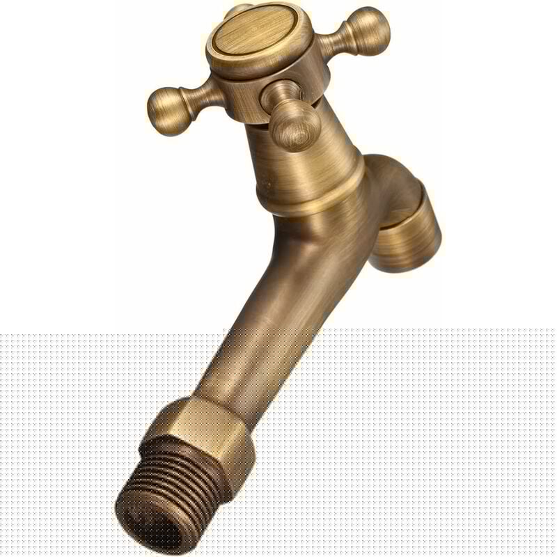 thumbnail image 2 of Vintage Solid Brass Single Handle Faucet, Non-Drip Ceramic Disc Valves For Long Life And Great Feeling In Kitchen Sink Or Laundry Room, 2 of 5