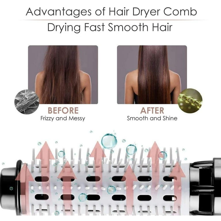 5 in 1 Hair Dryer Hot Comb Set Professional Curling Iron Hair Straight –  Bubble Brush