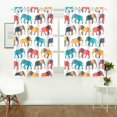 thumbnail image 3 of MKHERT Animal Elephant Window Curtains Kitchen Curtain Room Bedroom Drapes Curtains 26x39 inch, 2 Piece, 3 of 3