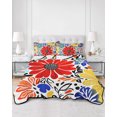thumbnail image 3 of Spring Floral Twin XL Size Down Alternative Comforter, Lightweight Comforter Quilt Bedding Set with Pillow Shams Watercolor Botanical Flowers Summer All Seasons Bed Comforter Duvet Insert 68"x98", 3 of 7