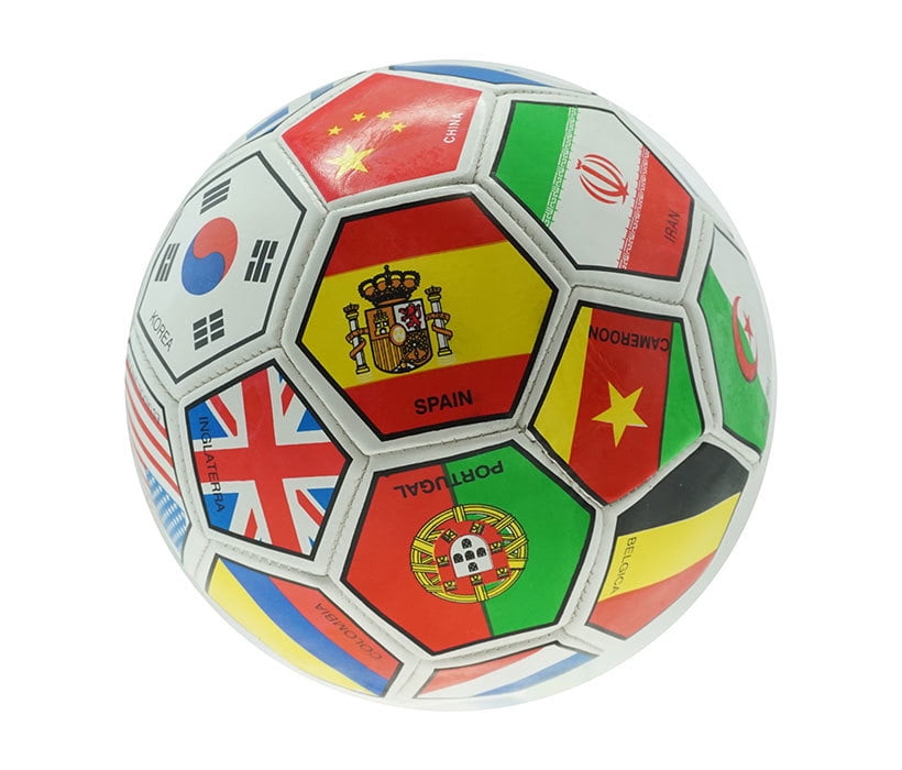 NEW SOCCER BALL REGULATION SIZE #5 FLAGS OF WORLD CUP COUNTRIES 