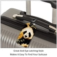 thumbnail image 3 of Square 2Pack PU Leather Panda Sunflower Cruise Luggage Tag with Privacy Cover and Name ID Tag for Travel Handbags Backpacks Luggage Tags, 3 of 6