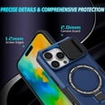 thumbnail image 4 of for iPhone 16 Pro Max Case Magnetic with Ring Stand Black Fits Wireless Charging, iPhone 16 Pro Max Phone Case with Camera Lens Protector Cover Shockproof Anti-Slip (Blue), 4 of 17