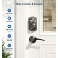 thumbnail image 5 of Veise Keyless Entry Door Lock with Handle, Electronic Keypad Deadbolt, Smart Door Locks, Black, 5 of 8