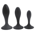 thumbnail image 3 of Black Bulbed Silicone Butt Plug - Intense & Fulfilling Anal Experience - Hypoallergenic Material - DP Fantasies During Sex - Medium Size - Butt Plug for Women and Men - P-Spot - Flared Base, 3 of 3