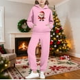 thumbnail image 2 of Piuwrlz Teen Sweatsuits Sets Girls Two Piece Jogger Set Pocket Christmas Round Neck Sweats and Sweatpants Pink Size 7 Years, 2 of 9