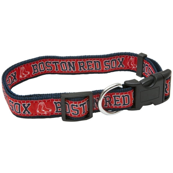 Pets First MLB Boston Red Sox Dogs and Cats Collar - Heavy-Duty, Durable & Adjustable - Medium
