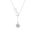 thumbnail image 2 of Delight Jewelry Silvertone I Love You to the Moon and Back Silver tone Elegant Infinity Lariat Necklace, 2 of 4