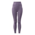 thumbnail image 4 of GEWSEY Soft Leggings for Women High Waisted Tummy Control No See Through Workout Yoga Pants (Purple, XL), 4 of 4
