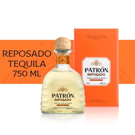 Patron Reposado Tequila, 40% ABV - 750 mL Bottle