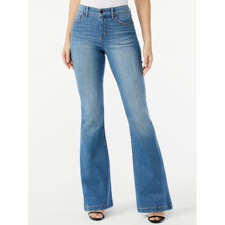 Sofia Jeans by Sofia Vergara Women s Melisa High Rise Flare Jeans from ...