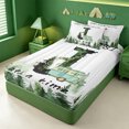 thumbnail image 2 of meiyoeat Personalized Monogrammed J Letter Zipper Full Size Comforter Sets with Fitted Sheet and 2 Pillowcases,Happy Camping Outdoor Adventure Zipper Bedding Set,Light Gray Reversible,4 Pieces, 2 of 7