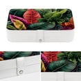 thumbnail image 4 of Plant Travel Organizer Decorative Box Earring Holder PU Leather with Removable Compartment Portable Display Case, 4 of 6
