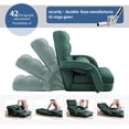 thumbnail image 5 of FLOGUOR 14-Position Adjustable Floor Chair, Chaise Lounge Indoor, Folding Lazy Sofa with Armrests and a Pillow Padded Adults Gaming Chairs for Living Room, Bedroom Factory Price, 8803XM (Green), 5 of 18
