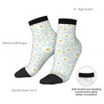 thumbnail image 4 of Goofa Daisies Flowers Pattern Non Slip Socks with Grips for Elderly, Crew Socks Yoga Hospital Socks Cushioned Sole Gripper Socks for Men Women, 4 of 5