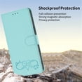 thumbnail image 6 of Wallet Leather Case For Motorola Moto G Stylus 5G 2025 6.7",With Card Holder,Wristband, Shockproof Kickstand Embossed Happy Pattern Phone Case,Light Green, 6 of 8